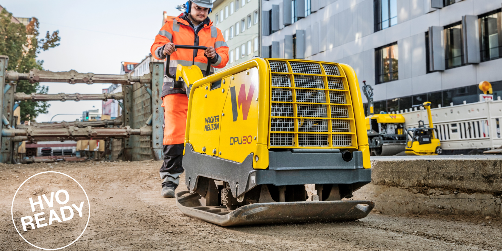 vibratory plate in action